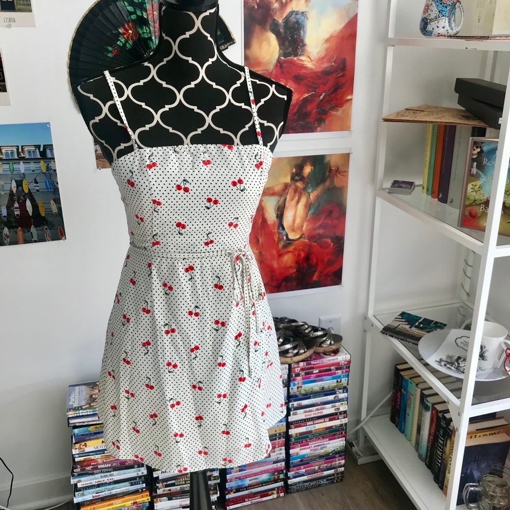 25. 🍒 Adorable White Summer Dress!